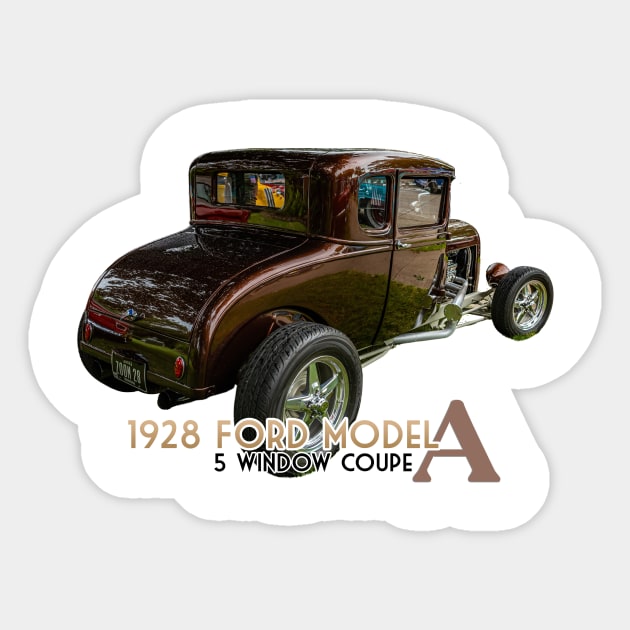 1928 Ford Model A 5 Window Coupe Sticker by Gestalt Imagery